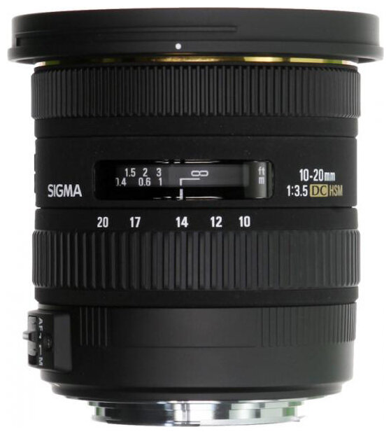 Объектив Sigma AF 10-20mm f/3.5 EX DC HSM Canon EF-S, черный