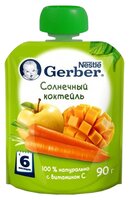 Пюре Gerber Солнечный коктейль (с 6 месяцев) 90 г, 16 шт.