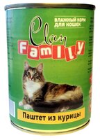 Корм для кошек CLAN Family Паштет из курицы для кошек (0.340 кг) 12 шт.