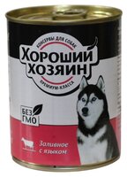Корм для собак Хороший Хозяин Консервы для собак - Заливное с Языком (0.34 кг) 2 шт.