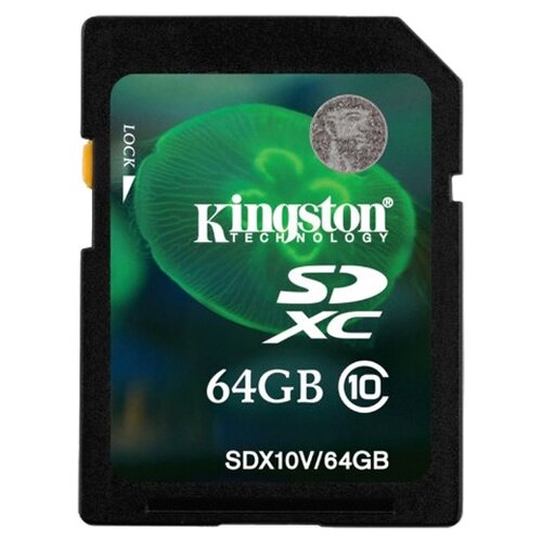 Карта памяти SDXC Kingston 64 ГБ SDX10V/64GB