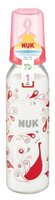 NUK Classic бутылочка стеклянная с соской из силикона, 230 мл с рождения, синий