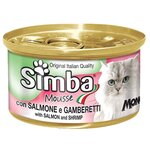 Корм для кошек Simba Мусс для кошек с лососем и креветками (0.085 кг) 1 шт. - изображение