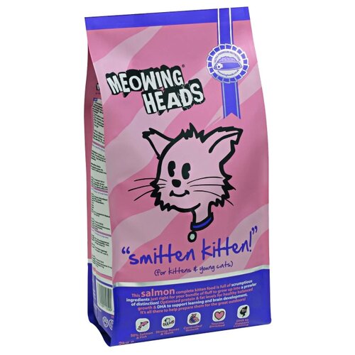 Сухой корм Meowing Heads Smitten Kitten для котят с курицей и рисом - 450 г