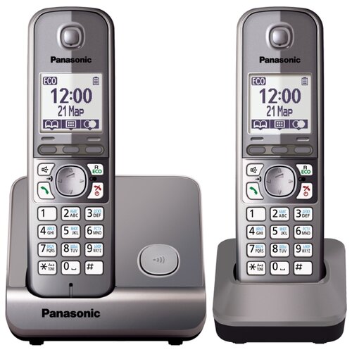 Радиотелефон Panasonic KX-TG6712RUM металлик