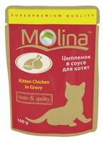 Корм для кошек Molina Пауч для котят Цыпленок в соусе (0.1 кг) 24 шт.