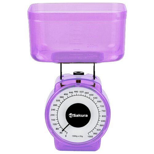 Кухонные весы Sakura SA-6018, фиолетовый весы кухонные электронные sakura sa 6076f