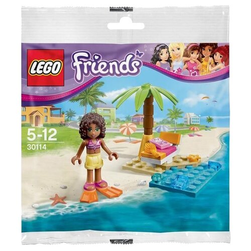 конструктор lego friends 5002113 пляжный гамак 29 дет Конструктор LEGO Friends 30114 Пляжный отдых Андреа, 29 дет.