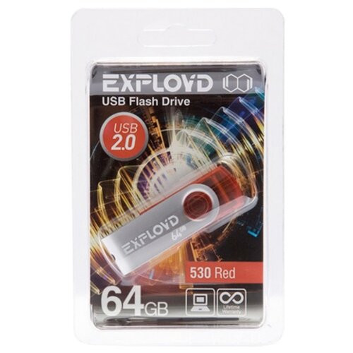 фото Флешка exployd 530 64gb red
