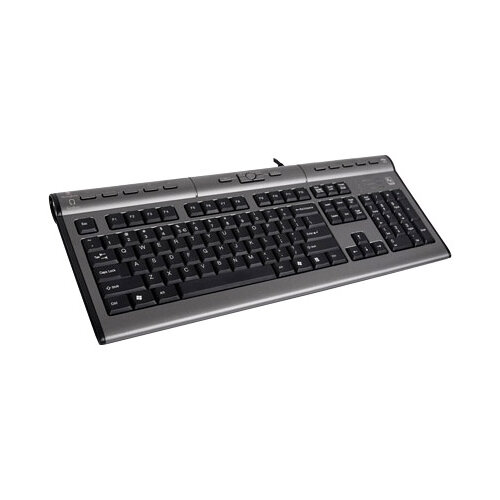 Клавиатура A4Tech KL-7MUU Black USB+PS/2 silver grey клавиатура a4tech kls 7muu серебристый черный