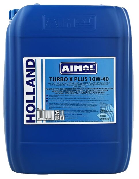 Моторное масло Aimol TURBO X PLUS 10W-40, 20 л