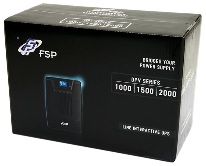 FSP ИБП FSP DPV1000 PPF6001000 Line interactive, 1000VA/600W,USB, 4*IEC