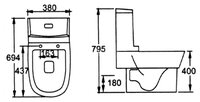 Унитаз Eago Bohemia WA332P/SB3320