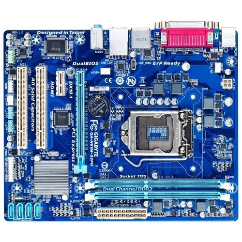 Материнская плата GIGABYTE GA-H61M-S2PH rev 10 590000₽