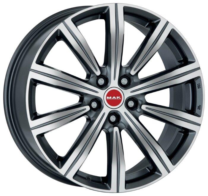 Колесный диск Mak Birmingham 8.5x20/5x112 D66.6 ET52 GUN METMIRROR FACE