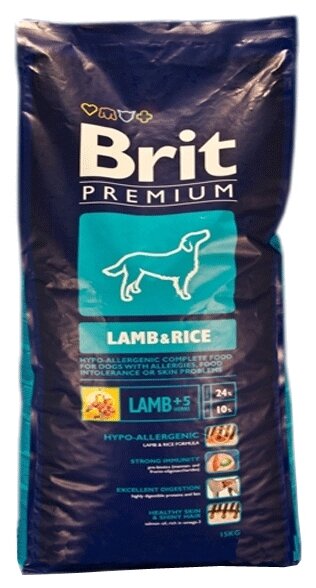 Корм для собак Brit Premium Lamb & Rice