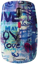 Беспроводная мышь SmartBuy SBM-327AG-LV-FC Love Full-Color Print Blue USB