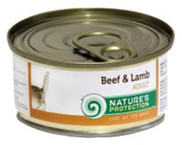 Корм для кошек Nature's Protection Консервы Cat Adult Beef & Lamb (0.1 кг) 1 шт. 0.1 кг 1