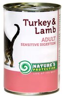 Корм для кошек Nature's Protection Консервы Cat Sensible Digestion Turkey & Lamb (0.4 кг) 1 шт. 0.4 