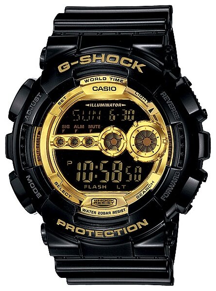 Японские наручные часы Casio G-SHOCK GD-100GB-1E лимитка в золоте