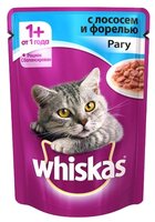 Корм для кошек Whiskas Рагу с лососем и форелью для взрослых кошек (0.085 кг) 1 шт.