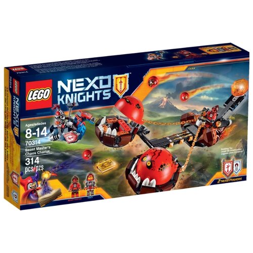 lego nexo knights 70311 безумная катапульта 93 дет Конструктор LEGO Nexo Knights 70314 Безумная колесница Укротителя, 314 дет.