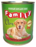 Корм для собак CLAN (0.75 кг) 1 шт. Family Паштет из говядины для собак