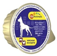 Корм для собак VitAnimals Консервы для собак Мясное ассорти (0.125 кг) 16 шт.