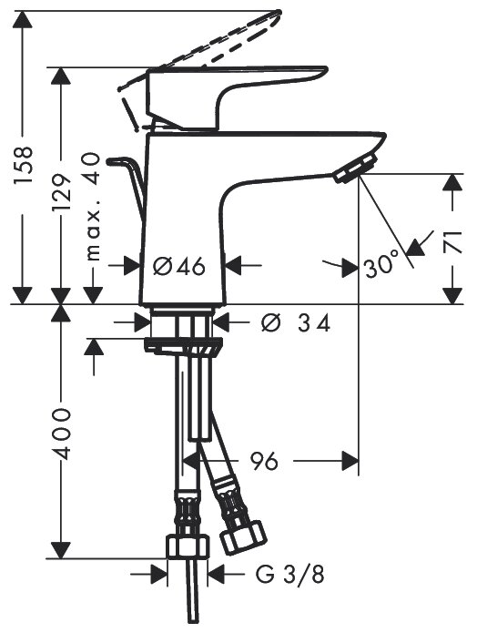 Смеситель для раковины Hansgrohe Talis E 71703000