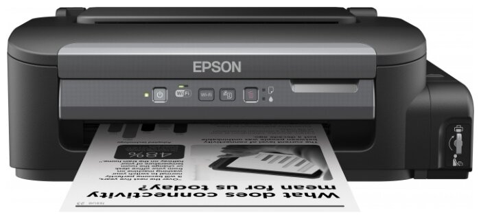 Принтер струйный монохромный Epson M105, СНПЧ, Wi-Fi + кабель и стартовые чернила