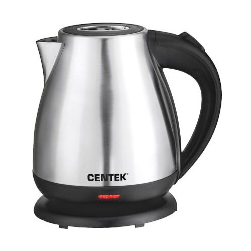 Чайник CENTEK CT-0051, черный/серебристый чайник сенсорный centek ct 1006 чёрный 1 7л 2200вт с поддержанием температуры