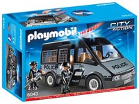 Набор с элементами конструктора Playmobil City Action 6043 Бронированный фургон полиции