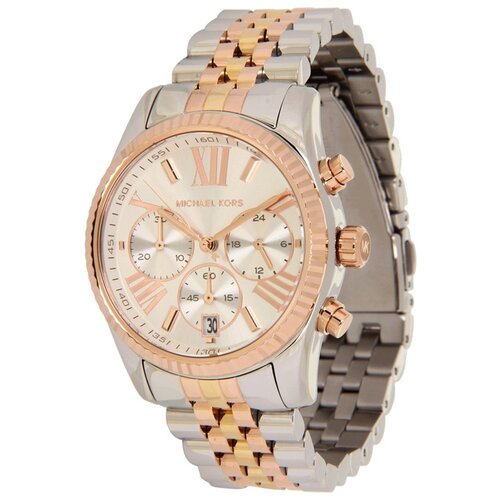 наручные часы michael kors lexington серебряный черный Наручные часы MICHAEL KORS Lexington MK5735, золотой, серебряный