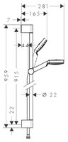 Душевой набор (гарнитур) Hansgrohe Crometta 1jet EcoSmart Shower Set 26539400