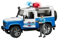 Внедорожник Bruder Land Rover Defender Station Wagon Полиция (02-595) 28 см синий/белый