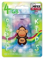 Флешка Mirex MONKEY 4GB коричневый