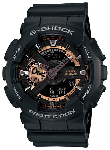 Наручные часы CASIO G-Shock GA-110RG-1A, черный, золотой