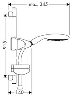 Душевой набор (гарнитур) Hansgrohe Raindance E 150 Air 3jet 27894000