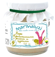 Пюре Marmaluzi крольчатина с рисом и цуккини (с 9 месяцев) 125 г, 6 шт