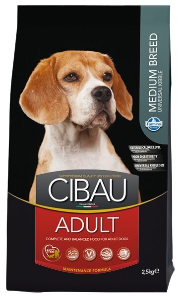 CIBAU ADULT MEDIUM для взрослых собак средних пород с курицей (2,5 кг)