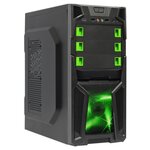 Компьютерный корпус BoxIT 3401BG w/o PSU Black/green - изображение