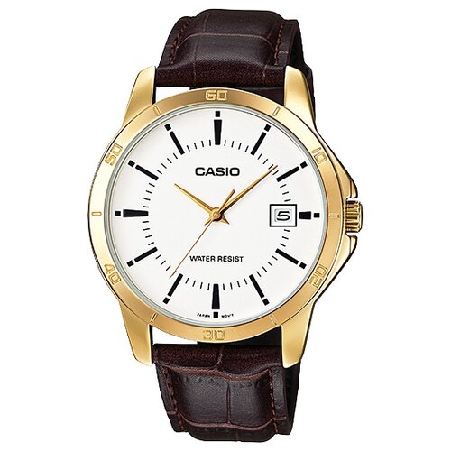 фото Наручные часы casio mtp-v004gl-7a, коричневый, золотой