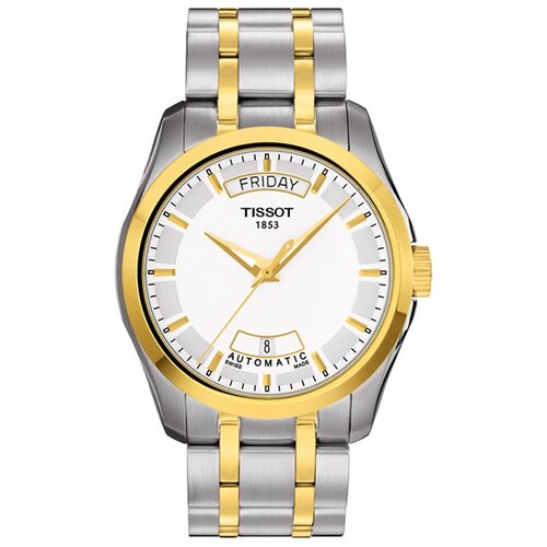 Наручные часы TISSOT T-Classic, серебряный, белый часы tissot couturier automatic small second t035 428 16 051 00