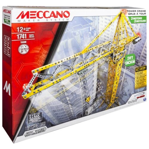 Конструктор Meccano STEM 15308 Гигантский кран, 1741 дет.