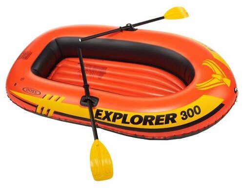 Лодка надувная Intex Explorer 300 Set, 211 х 117 см + ручной насос, пластиковые весла