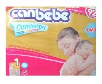 Canbebe подгузники Comfort Dry 1 (2-5 кг) 92 шт.