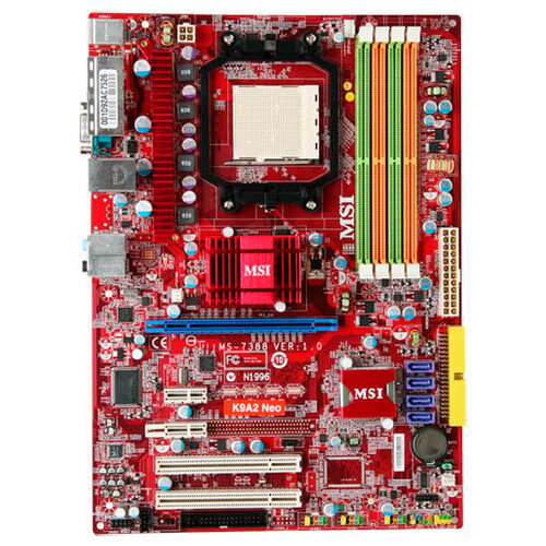 Материнская плата S-AM2 MSI K9A2 Neo AMD770SATA RaidDDR2SbLanATX без планки 294300₽