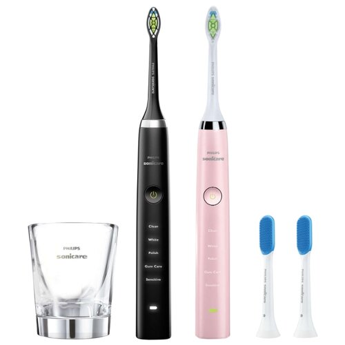 звуковая зубная щетка Philips Sonicare DiamondClean HX9368/35, розовый/черный