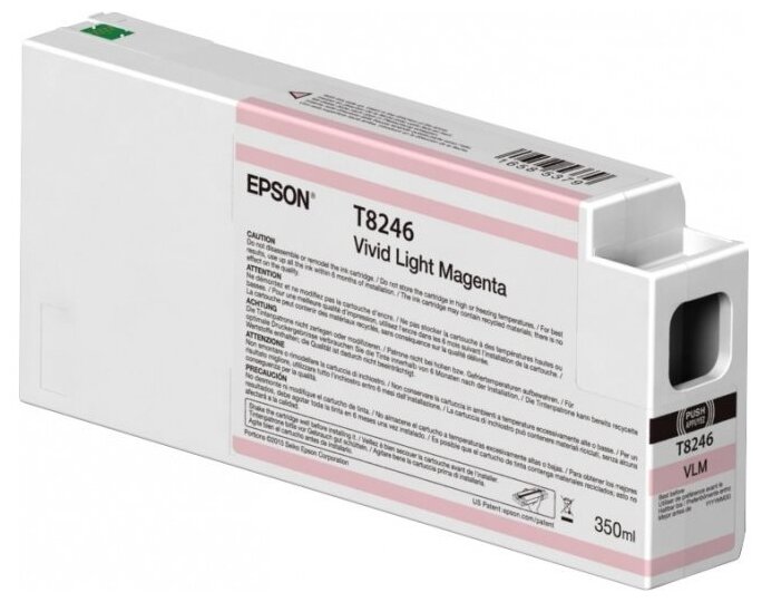 Epson Картридж оригинальный Epson C13T824600 T8246 насыщенный светло-пурпурный повышенной емкости 350 мл