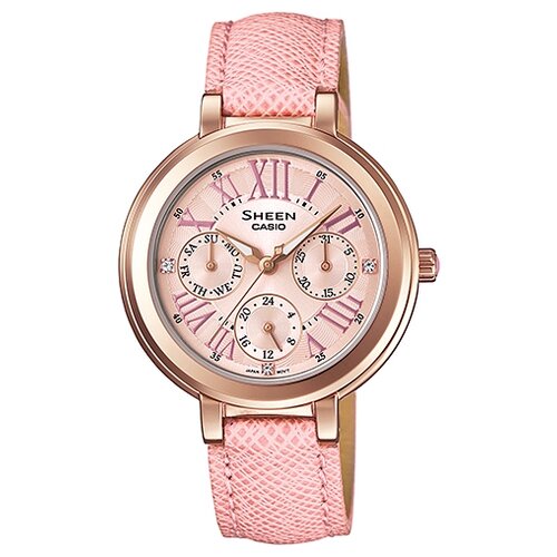 фото Наручные часы casio she-3034gl-4a, розовый